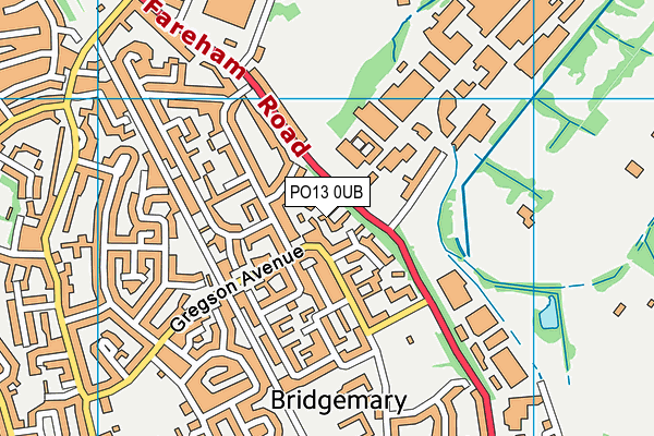 PO13 0UB map - OS VectorMap District (Ordnance Survey)