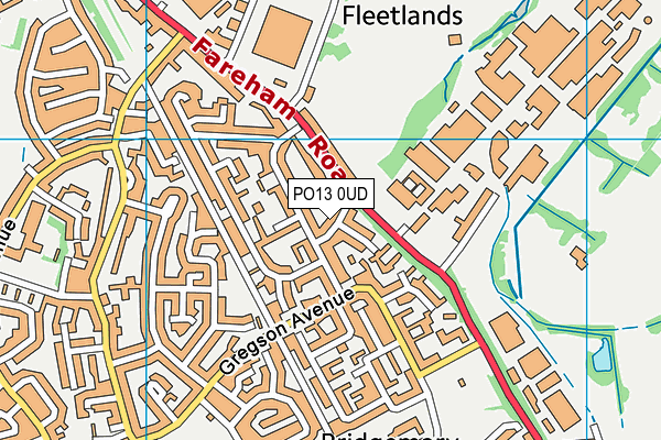 PO13 0UD map - OS VectorMap District (Ordnance Survey)