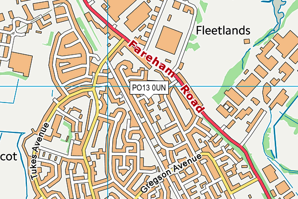 PO13 0UN map - OS VectorMap District (Ordnance Survey)