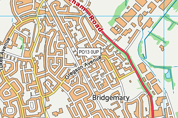 PO13 0UP map - OS VectorMap District (Ordnance Survey)