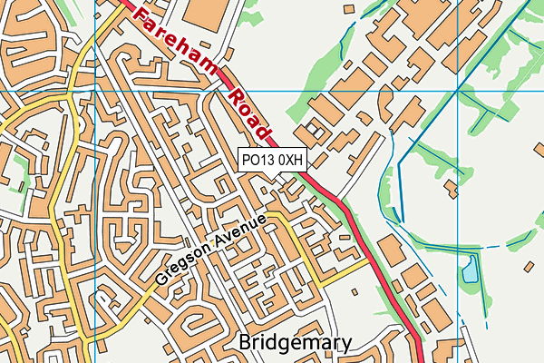 PO13 0XH map - OS VectorMap District (Ordnance Survey)