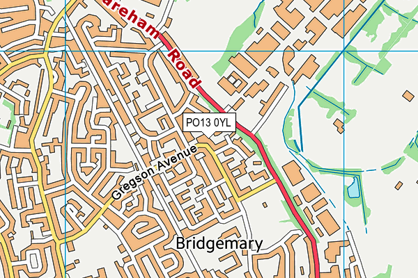 PO13 0YL map - OS VectorMap District (Ordnance Survey)