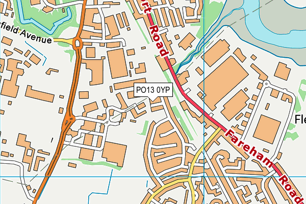 PO13 0YP map - OS VectorMap District (Ordnance Survey)
