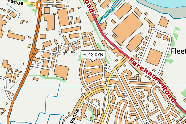 PO13 0YR map - OS VectorMap District (Ordnance Survey)