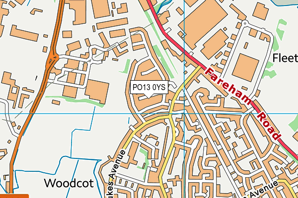 PO13 0YS map - OS VectorMap District (Ordnance Survey)