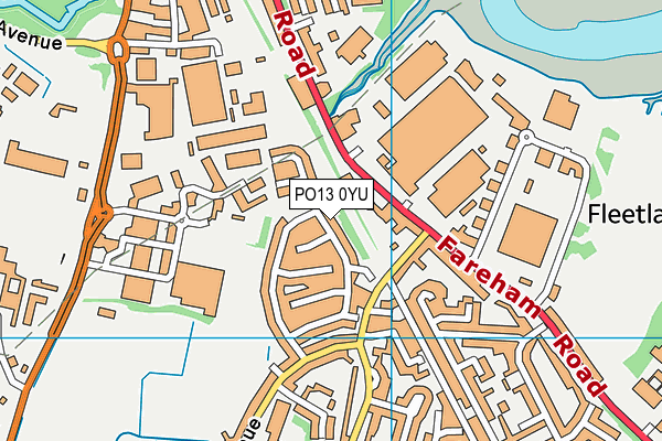 PO13 0YU map - OS VectorMap District (Ordnance Survey)