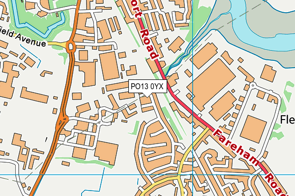 PO13 0YX map - OS VectorMap District (Ordnance Survey)