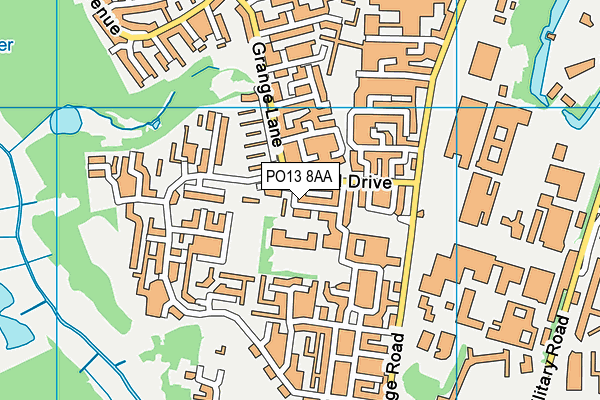 Alver Valley Schools map (PO13 8AA) - OS VectorMap District (Ordnance Survey)