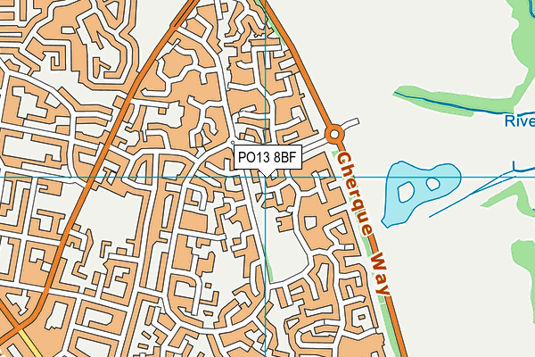 PO13 8BF map - OS VectorMap District (Ordnance Survey)