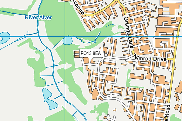 PO13 8EA map - OS VectorMap District (Ordnance Survey)