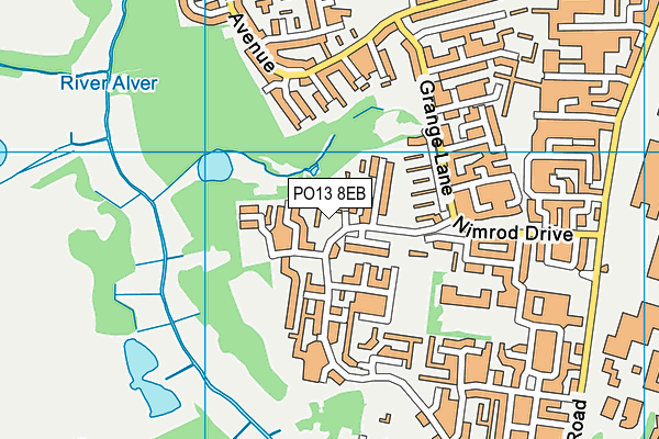 PO13 8EB map - OS VectorMap District (Ordnance Survey)