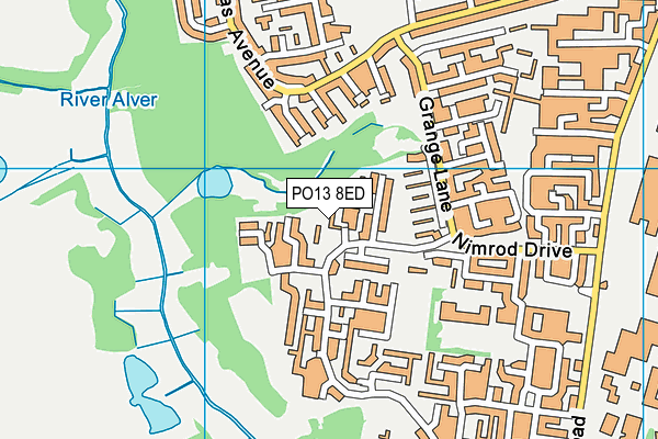 PO13 8ED map - OS VectorMap District (Ordnance Survey)