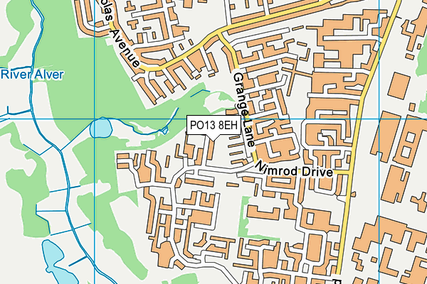 PO13 8EH map - OS VectorMap District (Ordnance Survey)