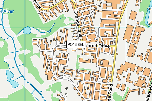 PO13 8EL map - OS VectorMap District (Ordnance Survey)