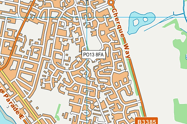 PO13 8FA map - OS VectorMap District (Ordnance Survey)