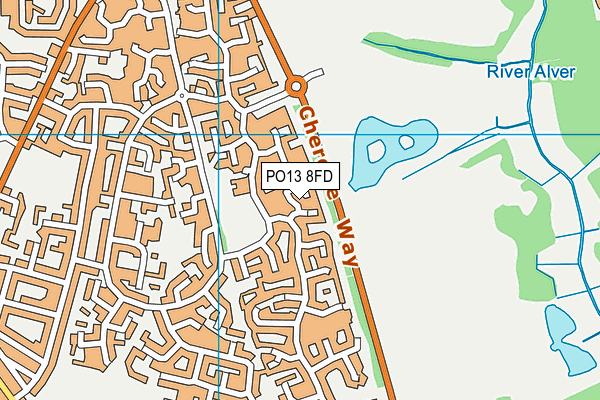 PO13 8FD map - OS VectorMap District (Ordnance Survey)