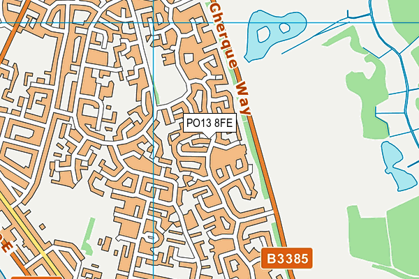 PO13 8FE map - OS VectorMap District (Ordnance Survey)