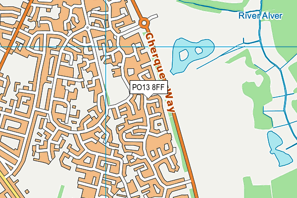 PO13 8FF map - OS VectorMap District (Ordnance Survey)