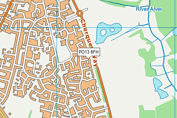 PO13 8FH map - OS VectorMap District (Ordnance Survey)
