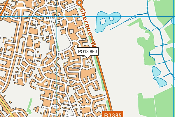 PO13 8FJ map - OS VectorMap District (Ordnance Survey)