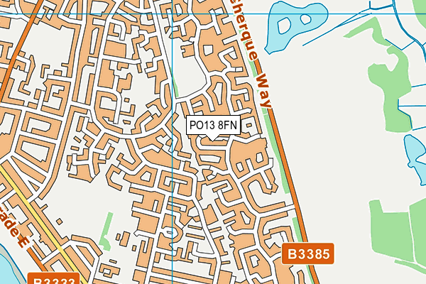 PO13 8FN map - OS VectorMap District (Ordnance Survey)