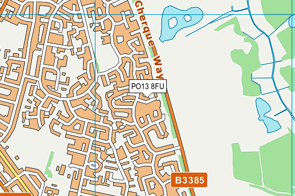 PO13 8FU map - OS VectorMap District (Ordnance Survey)