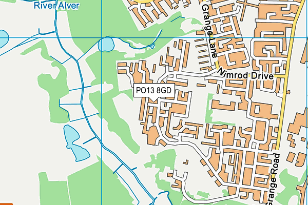 PO13 8GD map - OS VectorMap District (Ordnance Survey)