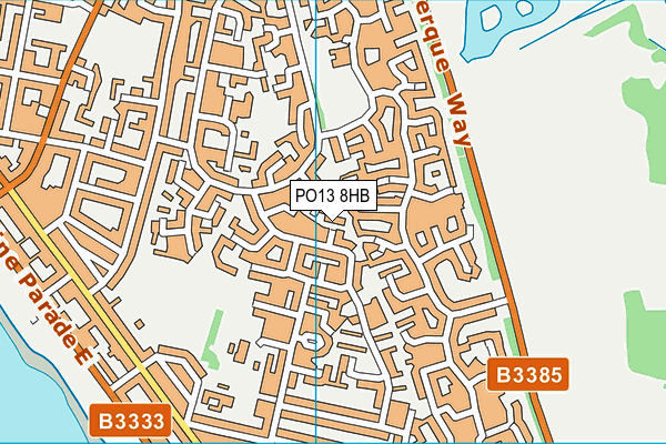 PO13 8HB map - OS VectorMap District (Ordnance Survey)