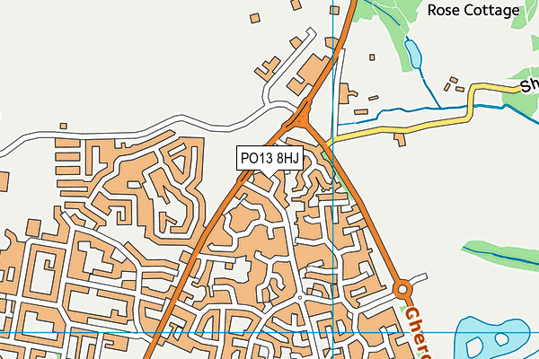 PO13 8HJ map - OS VectorMap District (Ordnance Survey)