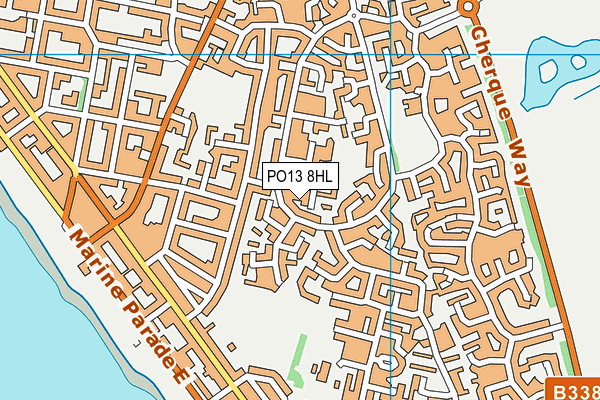 PO13 8HL map - OS VectorMap District (Ordnance Survey)