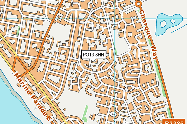 PO13 8HN map - OS VectorMap District (Ordnance Survey)