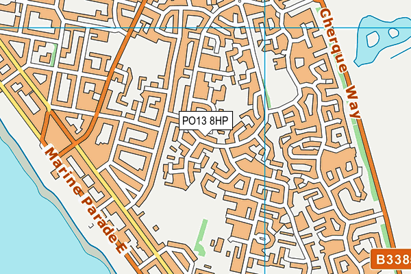 PO13 8HP map - OS VectorMap District (Ordnance Survey)