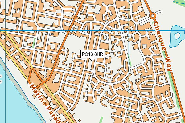 PO13 8HR map - OS VectorMap District (Ordnance Survey)