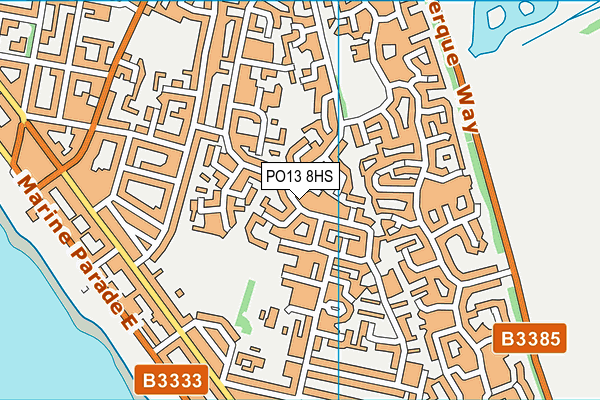 PO13 8HS map - OS VectorMap District (Ordnance Survey)