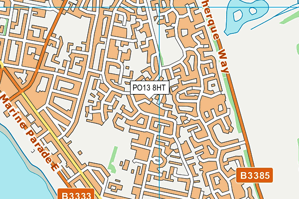PO13 8HT map - OS VectorMap District (Ordnance Survey)
