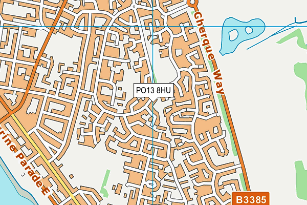PO13 8HU map - OS VectorMap District (Ordnance Survey)