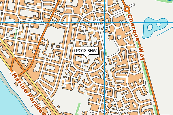 PO13 8HW map - OS VectorMap District (Ordnance Survey)