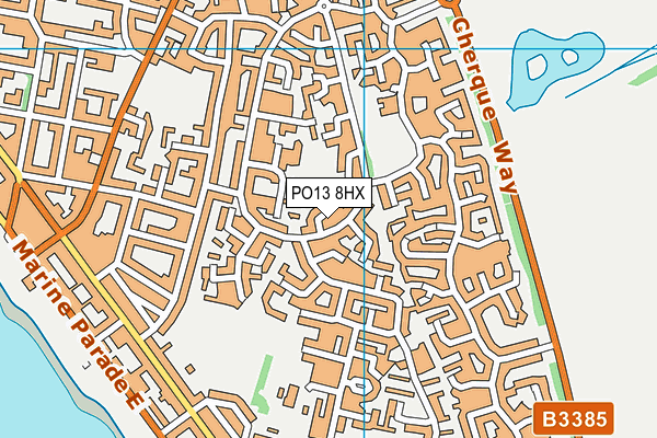 PO13 8HX map - OS VectorMap District (Ordnance Survey)