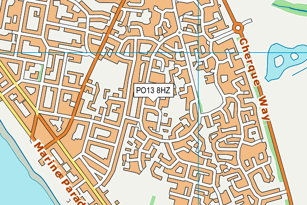 PO13 8HZ map - OS VectorMap District (Ordnance Survey)
