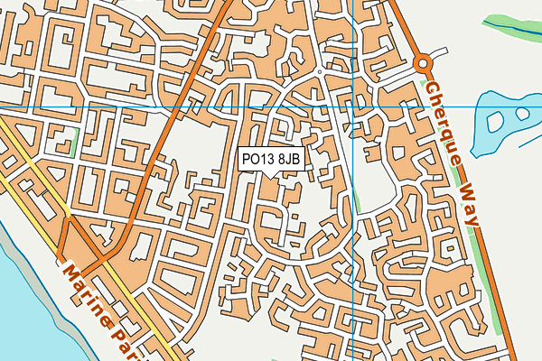 PO13 8JB map - OS VectorMap District (Ordnance Survey)