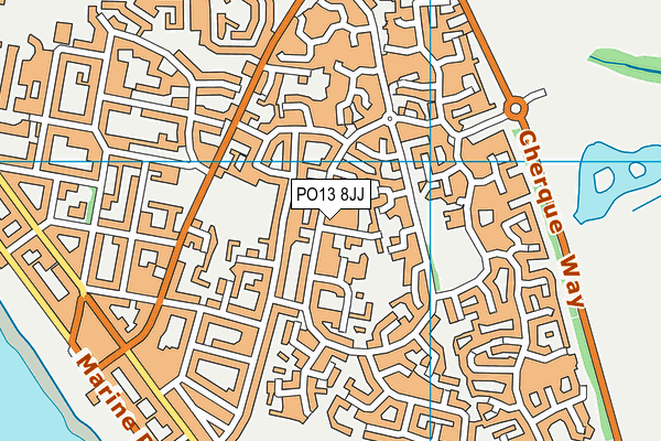 PO13 8JJ map - OS VectorMap District (Ordnance Survey)