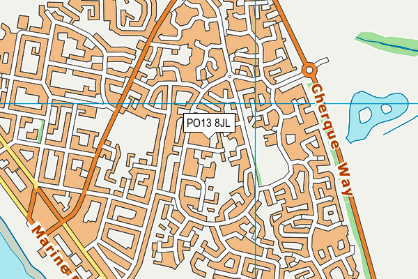PO13 8JL map - OS VectorMap District (Ordnance Survey)