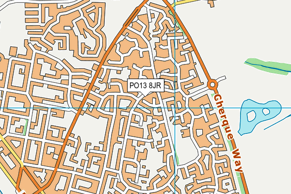 PO13 8JR map - OS VectorMap District (Ordnance Survey)