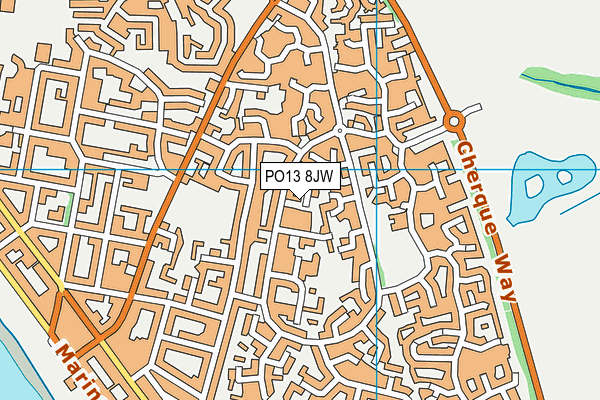 PO13 8JW map - OS VectorMap District (Ordnance Survey)