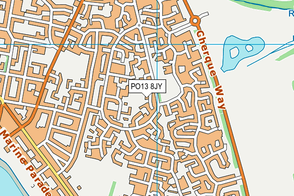 PO13 8JY map - OS VectorMap District (Ordnance Survey)