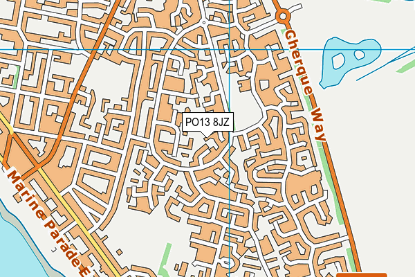 PO13 8JZ map - OS VectorMap District (Ordnance Survey)