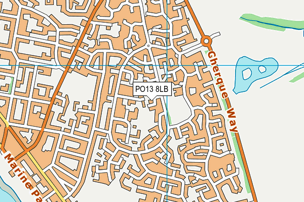 PO13 8LB map - OS VectorMap District (Ordnance Survey)