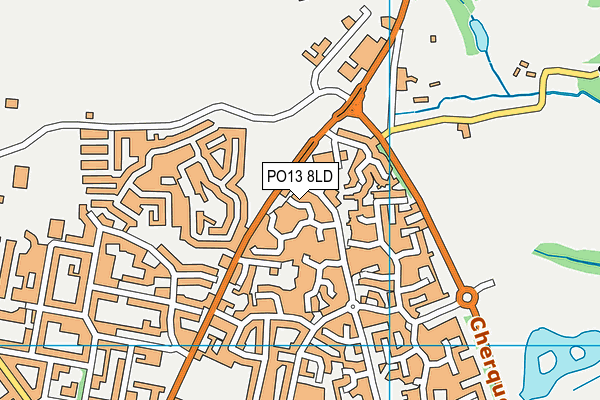 PO13 8LD map - OS VectorMap District (Ordnance Survey)