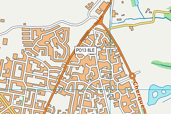 PO13 8LE map - OS VectorMap District (Ordnance Survey)