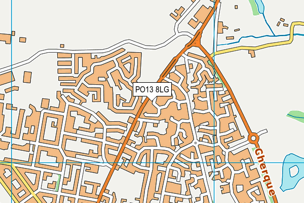 PO13 8LG map - OS VectorMap District (Ordnance Survey)